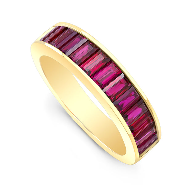 Medium Classic Ruby Baguette Band