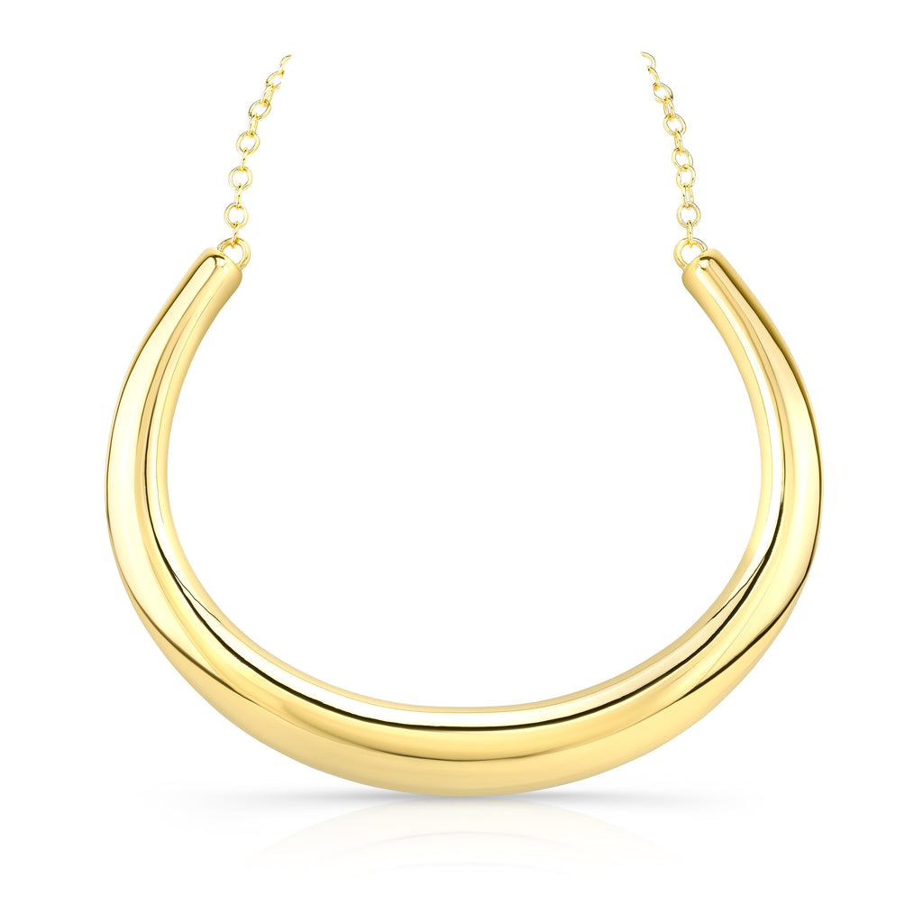 18kt gold dome style necklace