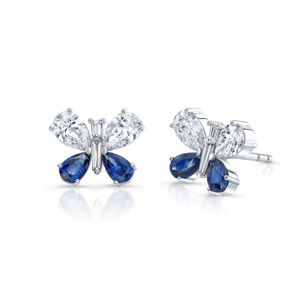 Butterfly Earrings - Sapphire & Diamond