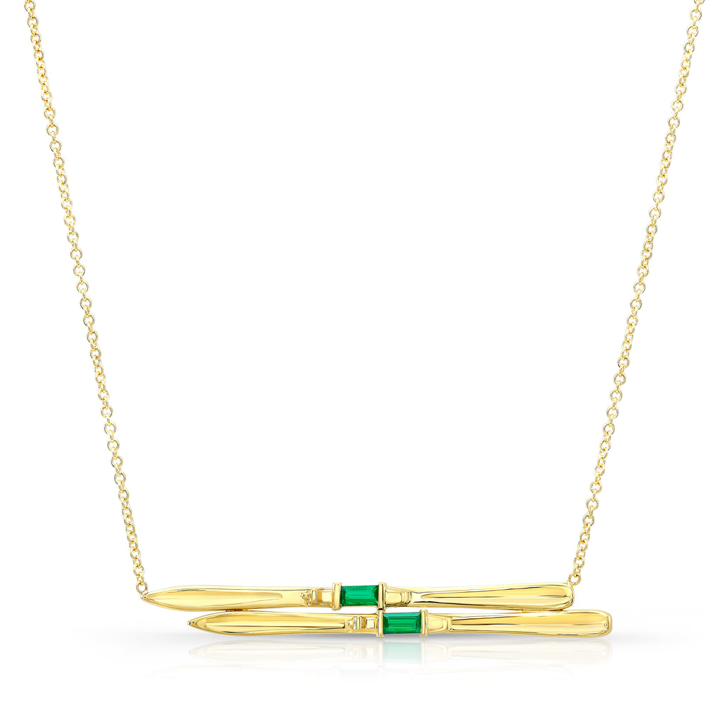 Emerald Ski Necklace