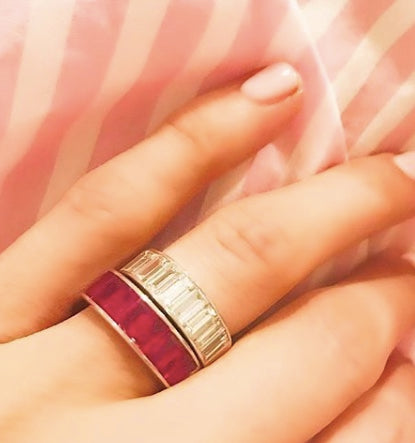 Classic Ruby Baguette Band