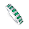 Diamond & Emerald Baguette Band