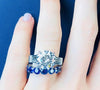 Brilliant Cut Diamond Engagement Ring with Tapered Baguettes