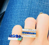 Square-Cut Sapphire Skinni Ring