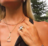 Diamond Stirrup Necklace