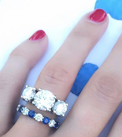 Triple Brilliant Cut Diamond Ring