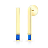 Sapphire Matchstick Earrings