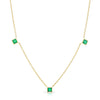 Square Emerald by the Yard Necklace