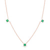 Square Emerald by the Yard Necklace