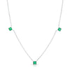 Square Emerald by the Yard Necklace