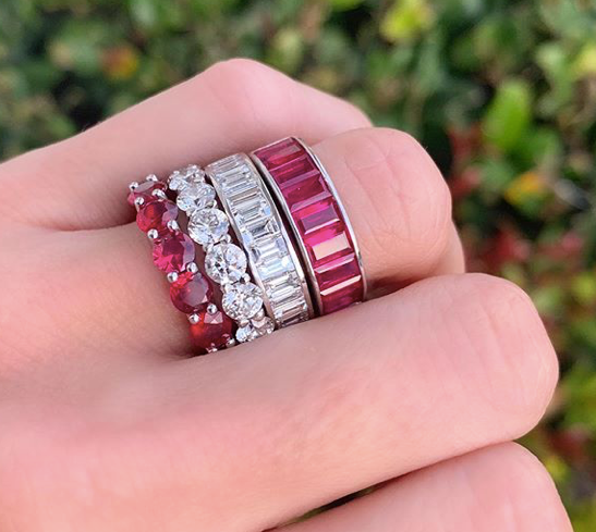 Ruby Diamond Ring | SUWA | Anniversary Band Rings