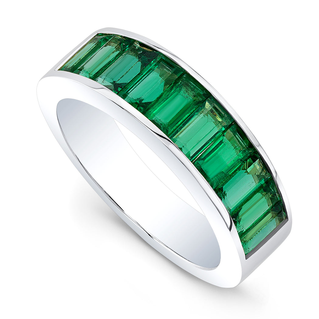 Emerald deals baguette band