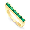 Emerald Skinni Ring