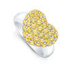 Yellow Sapphire Heart Ring