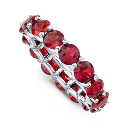 Large Ruby Eternity Ring 5 / 18kt pink gold | bespoke fine jewelry