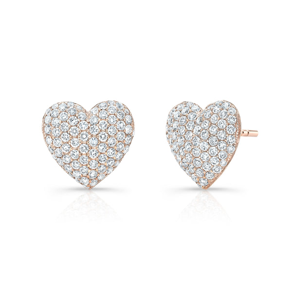 Grande Diamond Heart Earrings