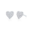 Petite Diamond Heart Earrings