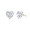 Petite Diamond Heart Earrings