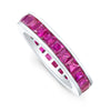 Square Pink Ruby Eternity Ring