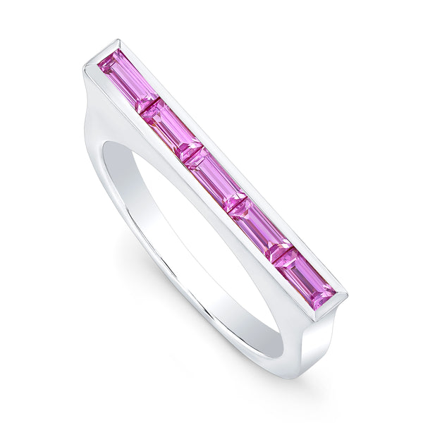 Pink Sapphire Skinni Ring