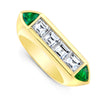 Deco Ring - Emerald & Diamond