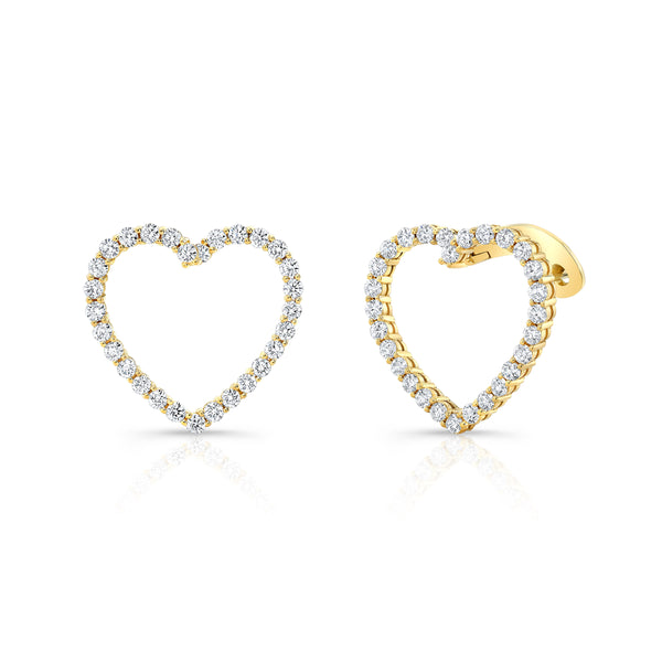 Diamond Heart Shape Earrings