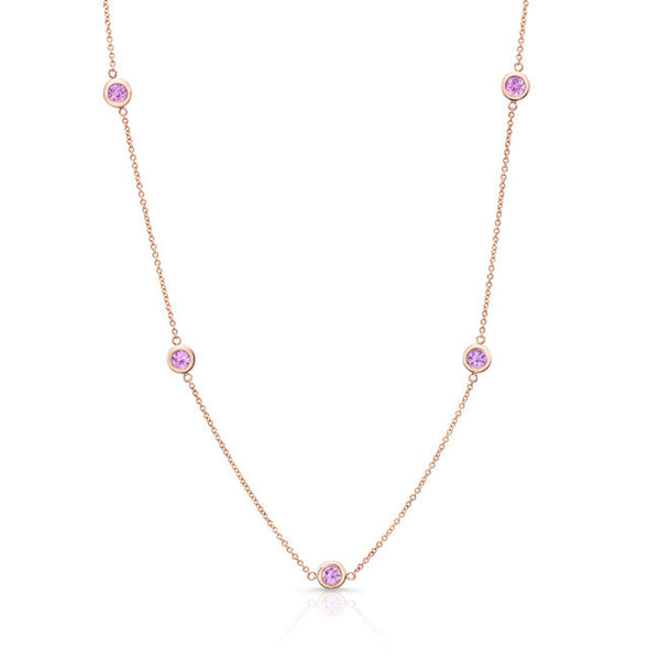 Pink Sapphire by the Yard Necklace