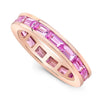 Pink Sapphire Baguette Channel Set Ring
