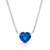 Bespoke Ceylon Sapphire Heart Necklace