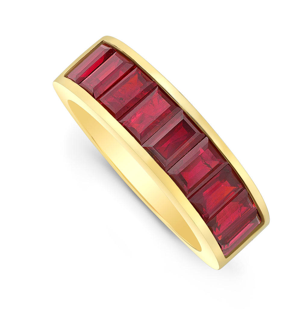Classic Ruby Baguette Band