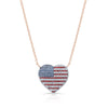 USA Heart Pendant Necklace