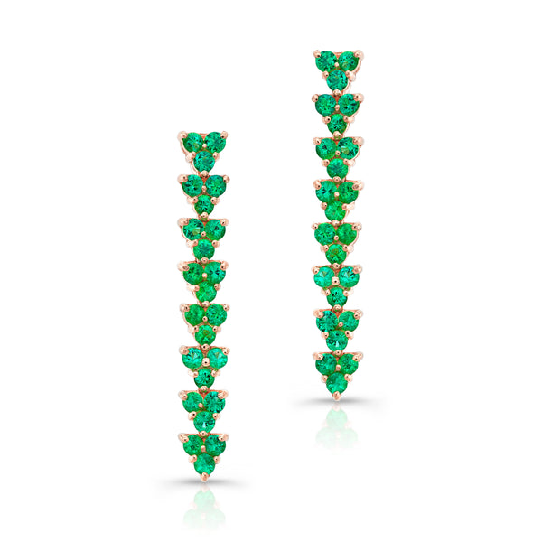 Trilogy Earring- Emerald