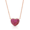 Ruby Full Heart Necklace