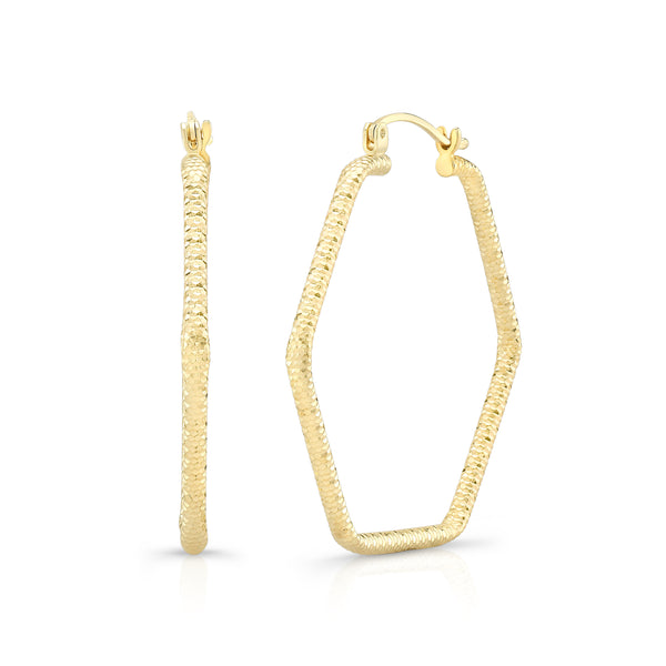 Alexandra Jules Textured hoops