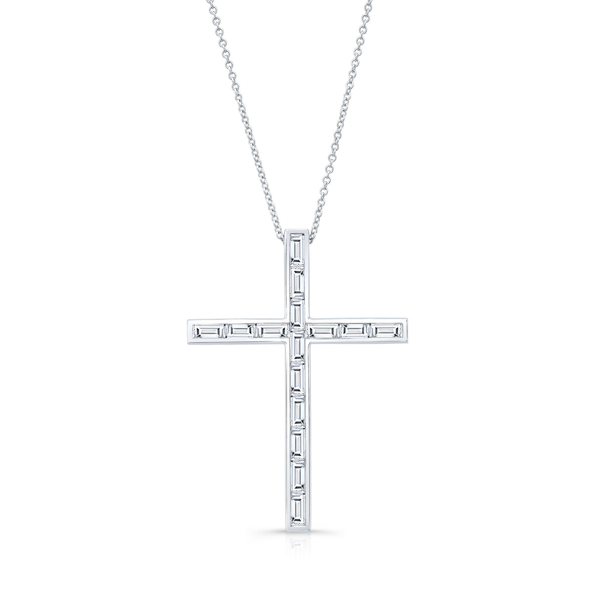 Diamond Baguette Cross | bespoke fine jewelry | Alexandra Jules