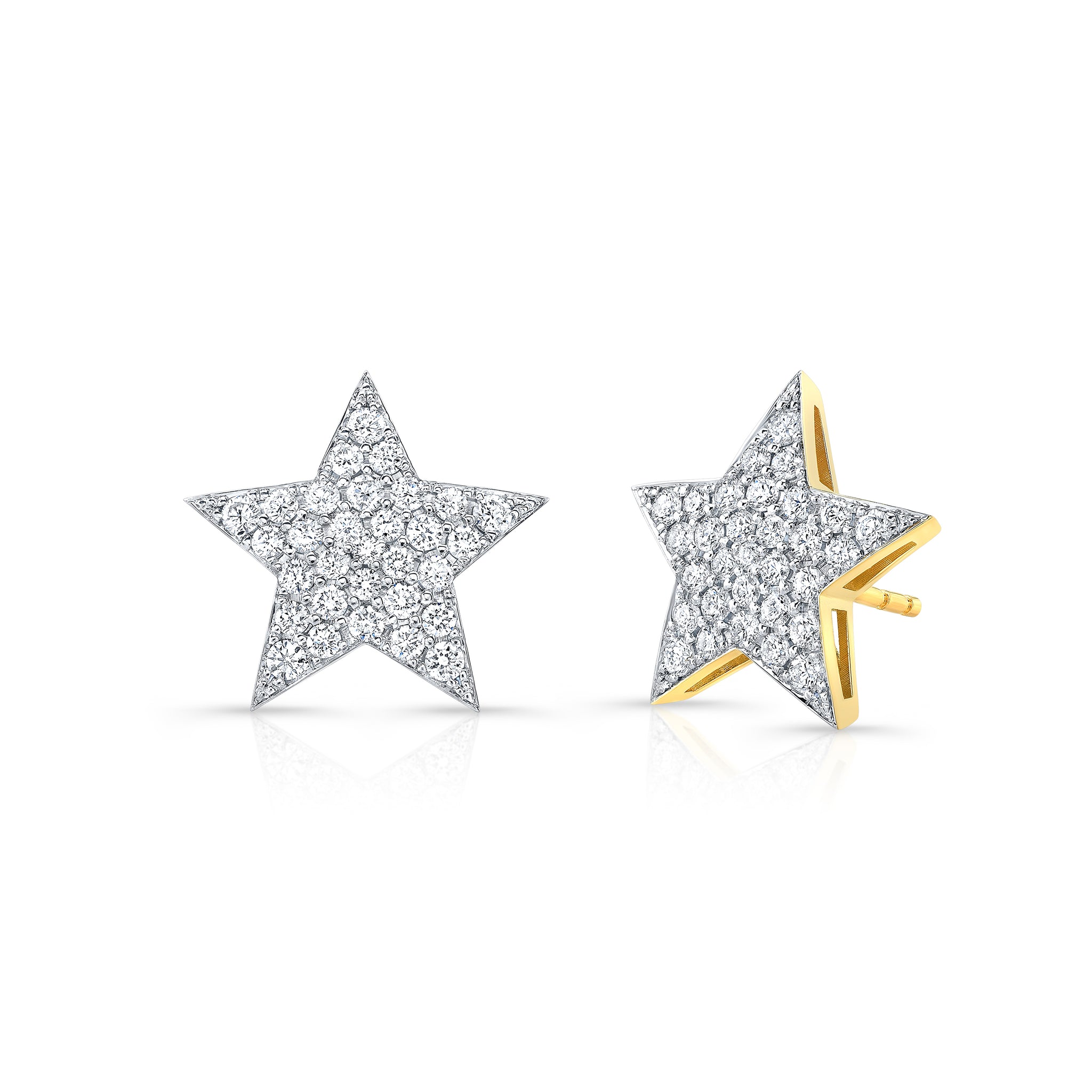 Extra Large Diamond Star Earrings | bespoke fine jewelry