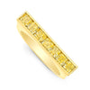 Square Yellow Diamond Skinni Ring