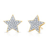 Large Diamond Star Earrings