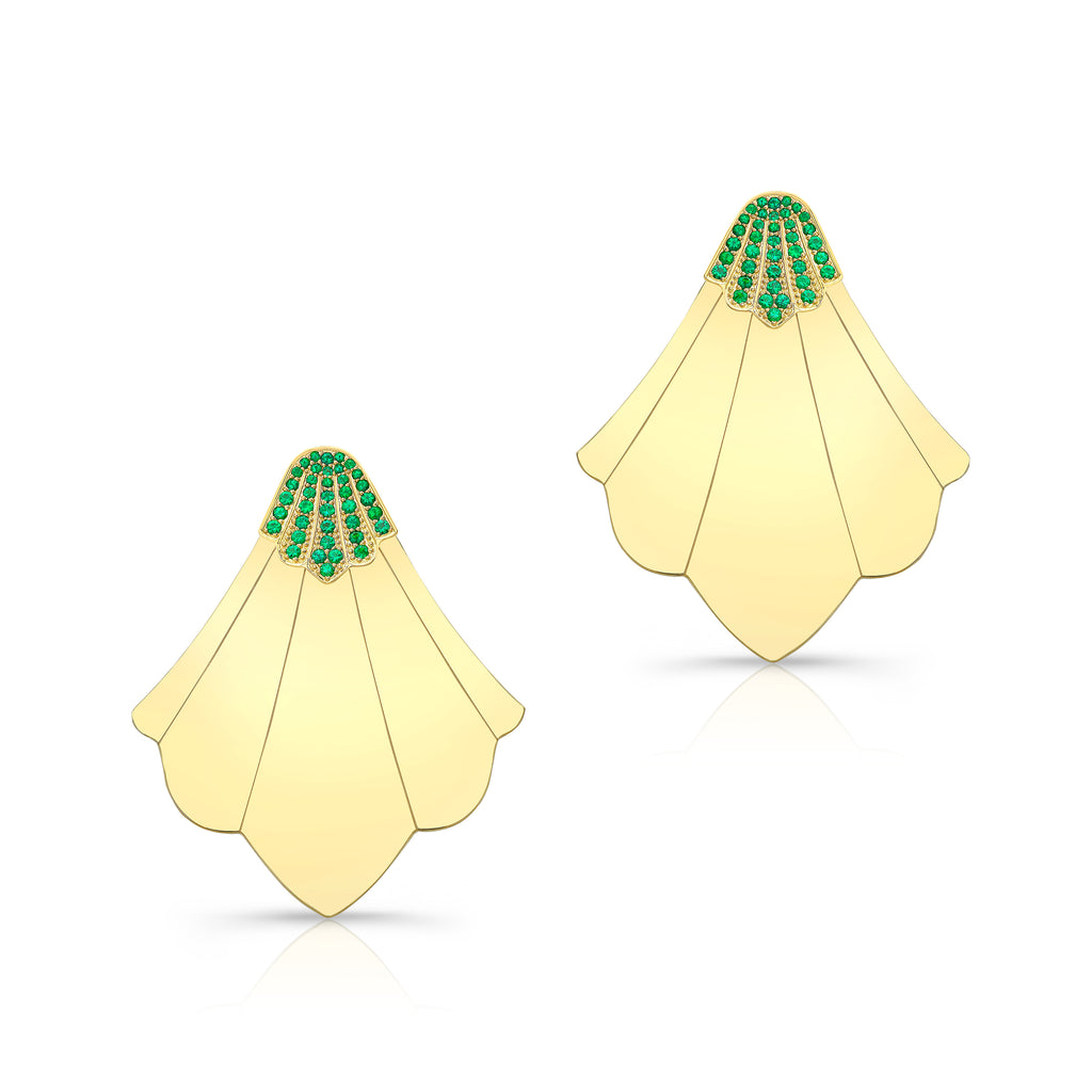 Harbour Island Earrings-Emerald