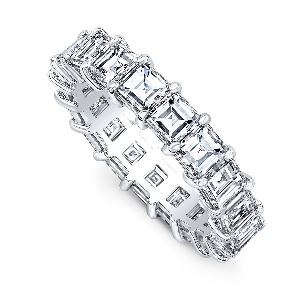 Custom Carre-Cut Diamond Eternity Ring