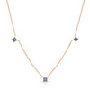 Square Sapphire by the Yard Necklace