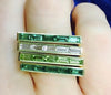 Emerald Skinni Ring